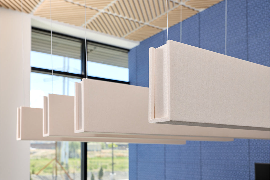 Ivory Acoustic Ceiling Beams