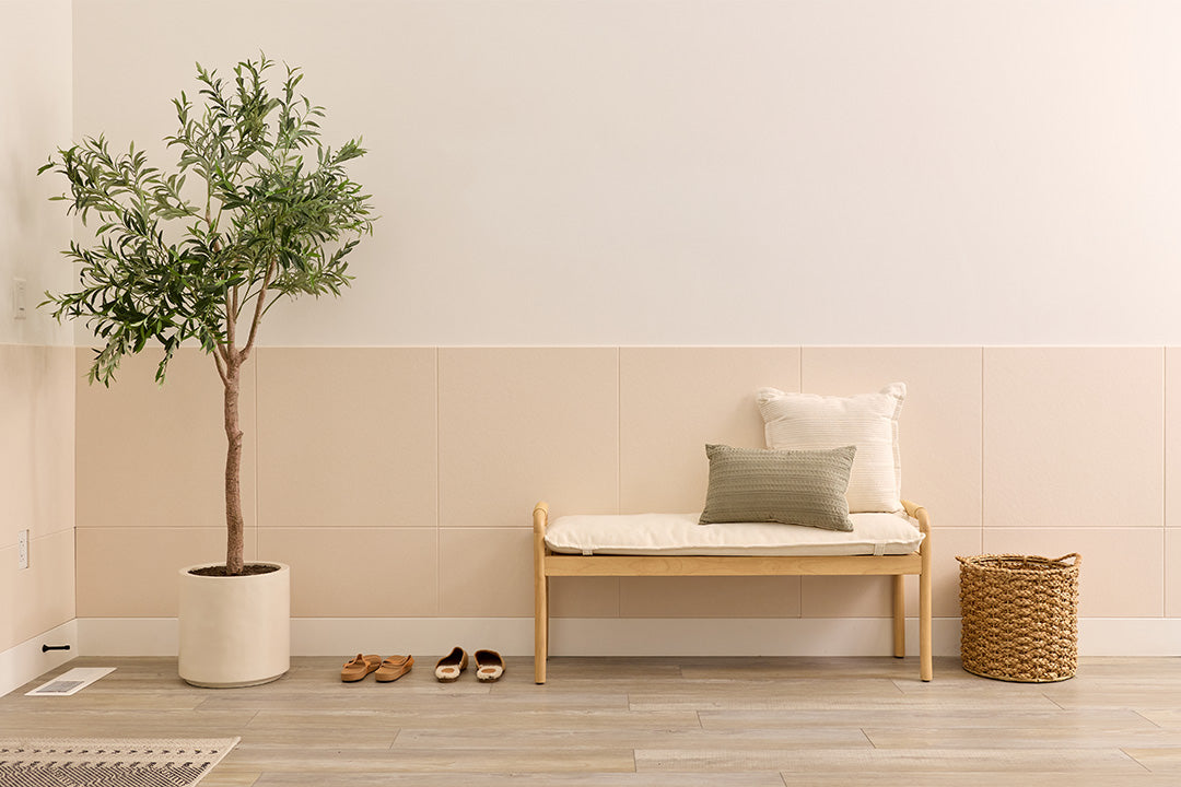Ivory Wainscoting in Entryway