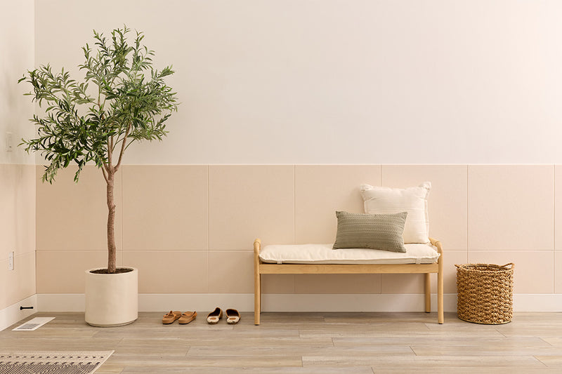 Ivory Wainscoting in Entryway