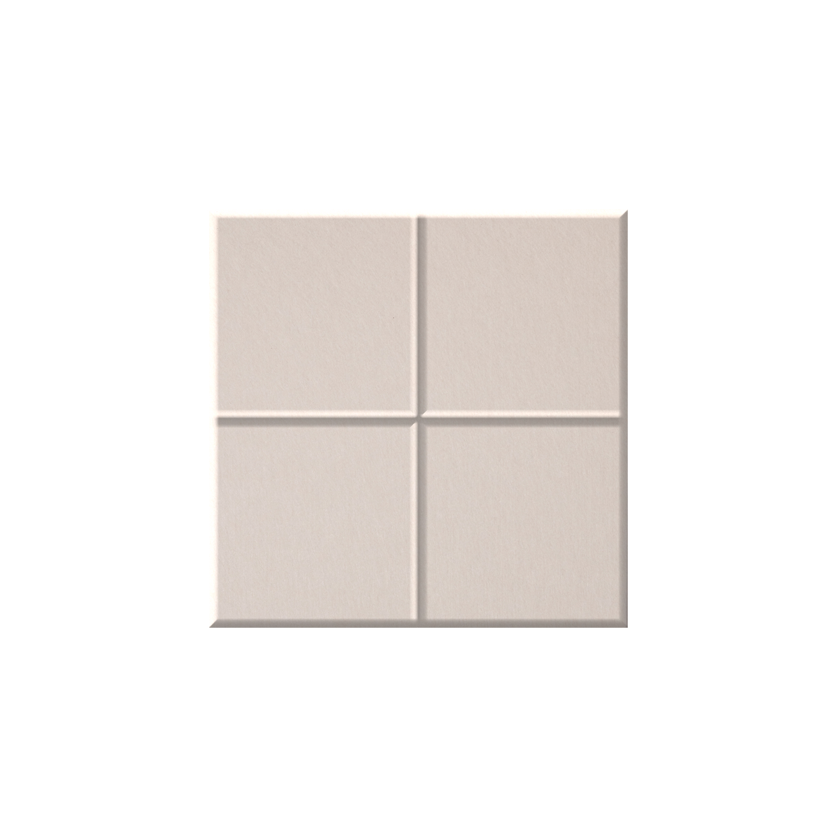Four square cream-colored tiles arranged in a 2x2 grid, shown on a solid white background.