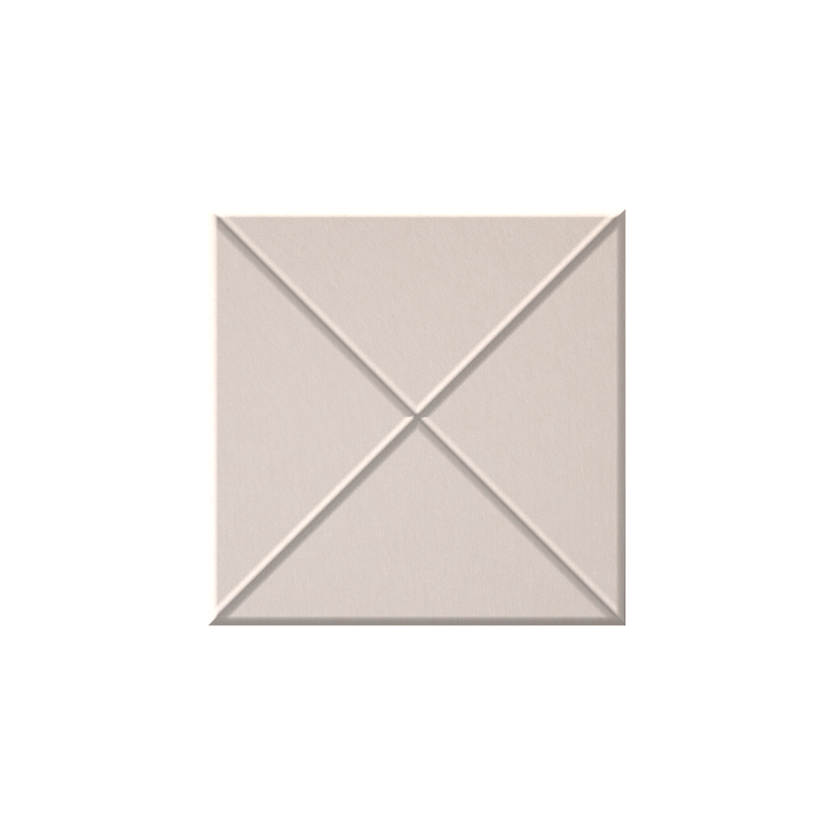 A square beige textured tile or panel with a raised geometric design, shown on a plain white background.