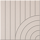 Ivory 9mm Engraved Tangent felt sample with concentric quarter circle grooves