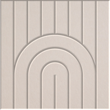 Ivory 9mm Engraved Zen felt sample with nested arch grooves