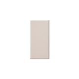A vertical rectangular sample of brushed metal in a light warm gray or champagne tone, centered on a plain white background.