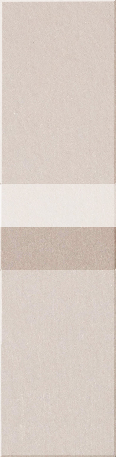 Four rectangular tiles in beige and cream tones with textured surfaces arranged vertically.