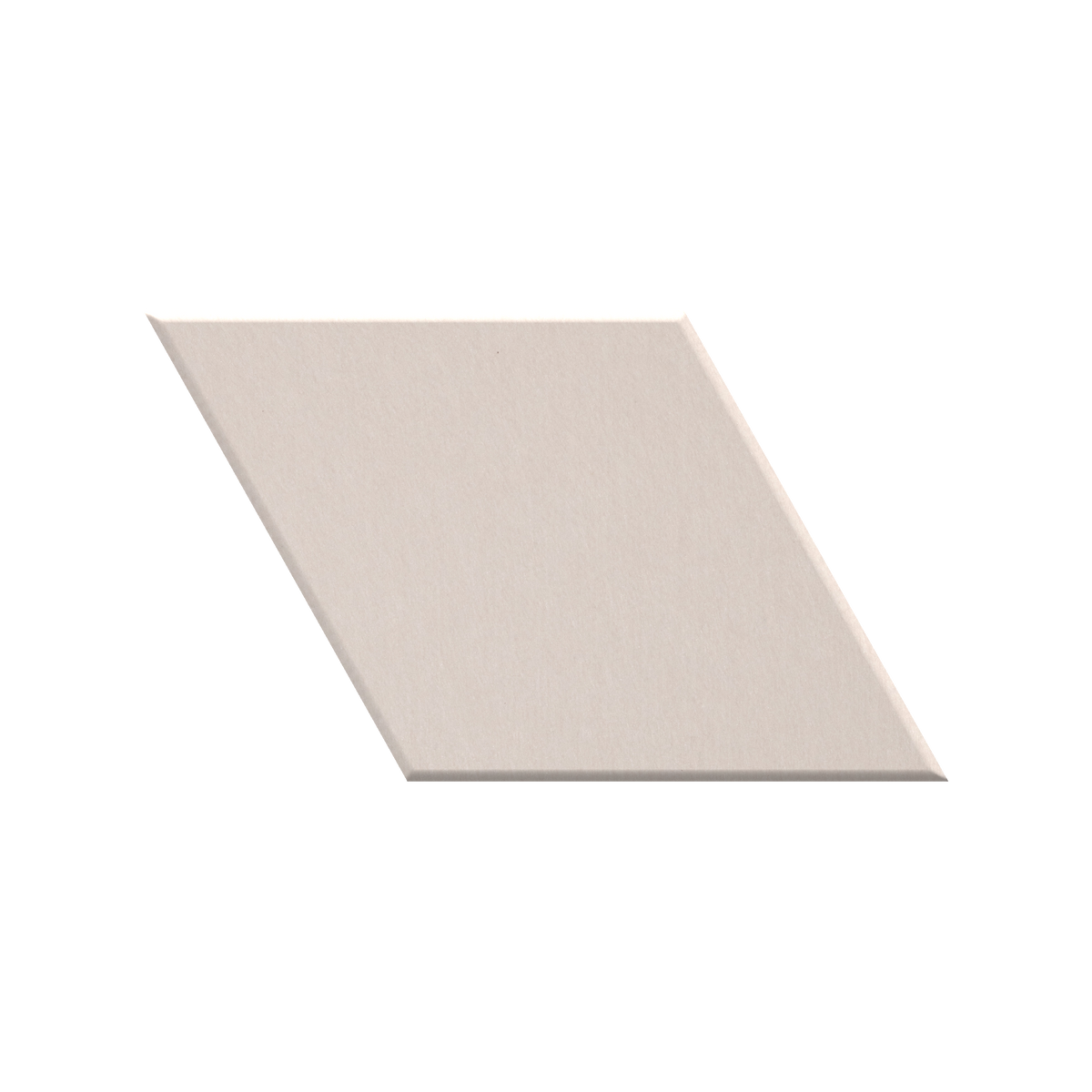 A single square tile with a textured, matte off-white finish, shown from an angled perspective on a solid white background.