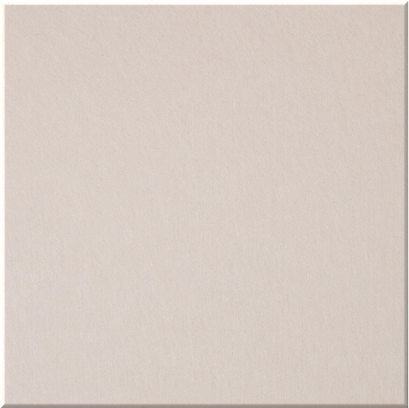 Beige square tile with matte finish and beveled edge.