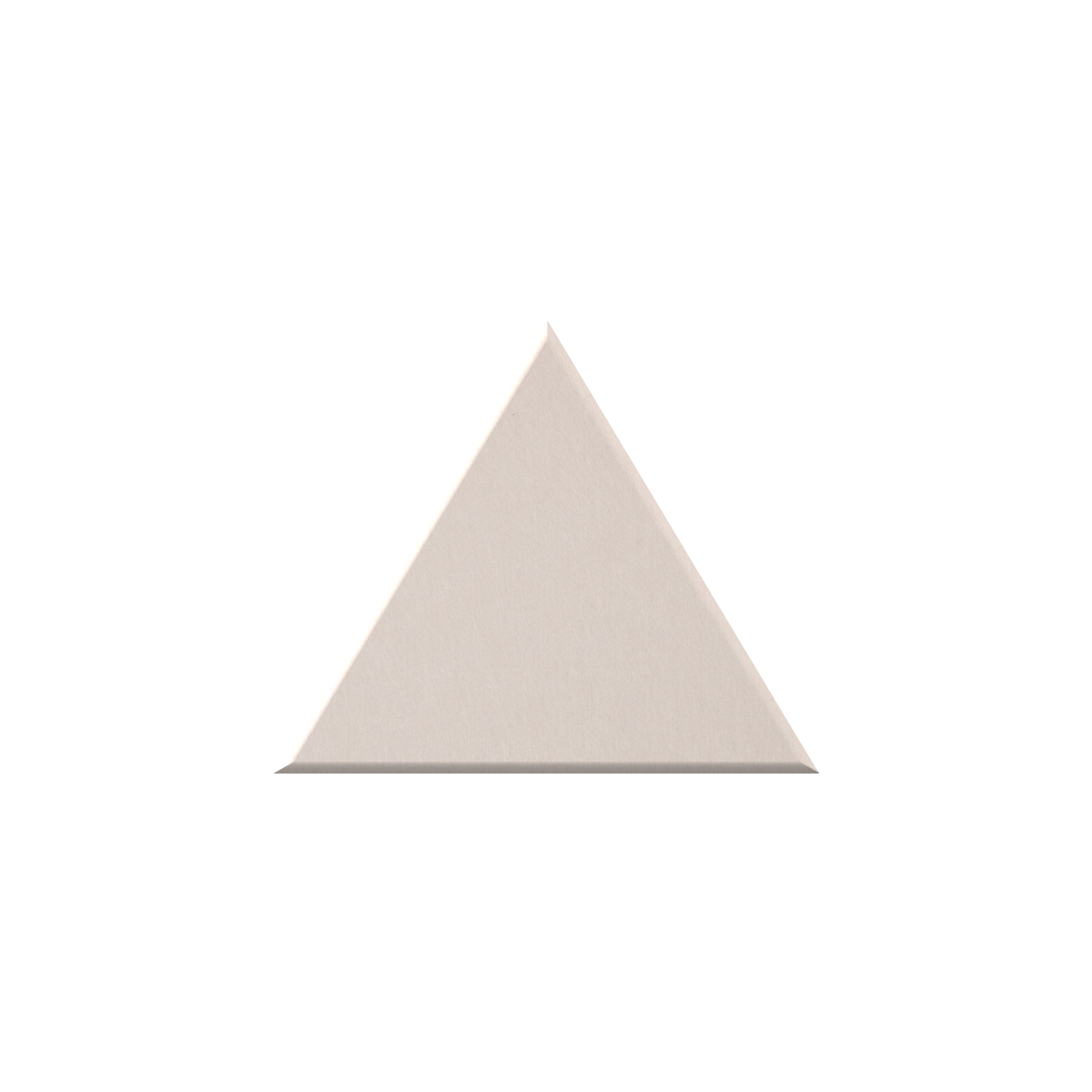 A single flat triangular color sample centered on a plain white background.