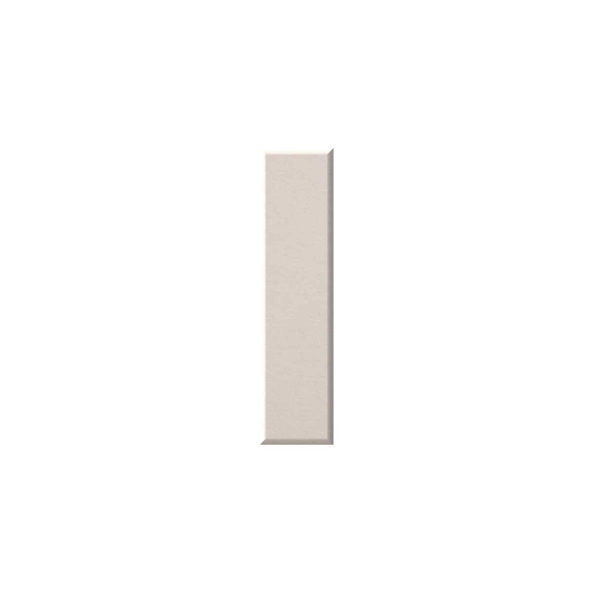 A single rectangular beige tile or panel shown vertically against a plain white background.