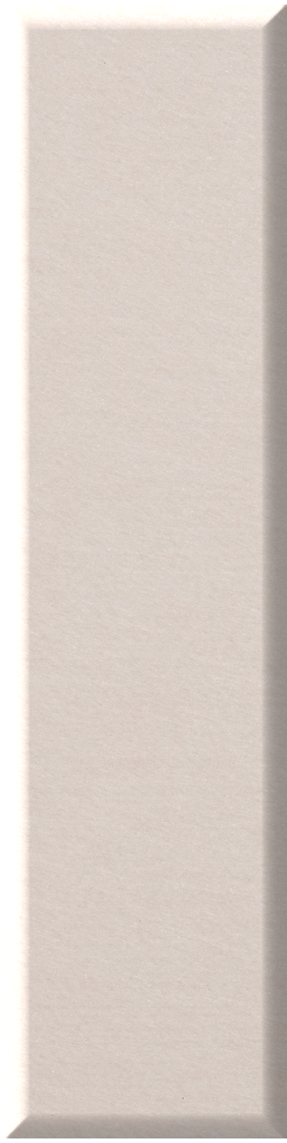 Cream-colored rectangular shiplap tile with beveled edges and smooth finish.