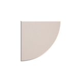 A quarter-circle or 90-degree corner piece in a light warm beige or cream tone, shown on a plain white background.
