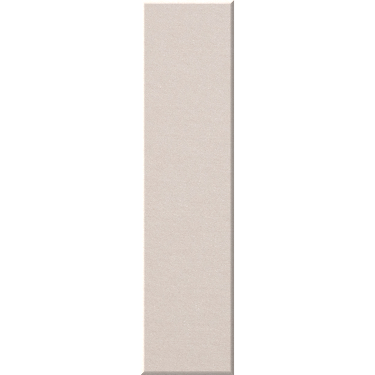 A tall, narrow rectangular sample showing a warm off-white or light beige textured material, presented vertically on a plain white background.