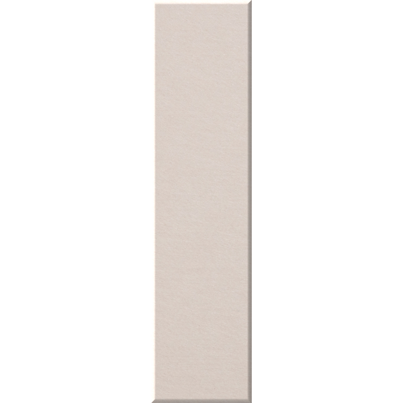 A tall, narrow rectangular sample showing a warm off-white or light beige textured material, presented vertically on a plain white background.