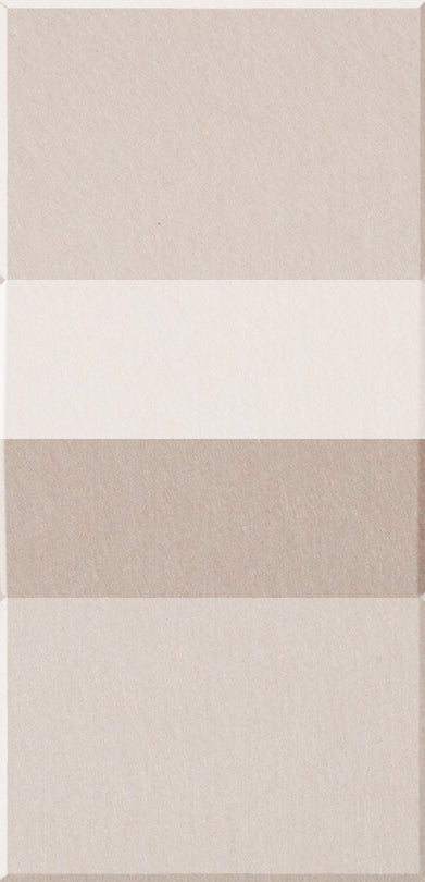 Four rectangular tiles in alternating beige and cream tones with textured surfaces arranged vertically.