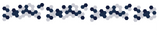 Repeating pattern of dark blue and light gray hexagonal shapes arranged in horizontal rows.