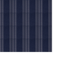 Dark blue wall paneling with white vertical pinstripes arranged in repeating columns.
