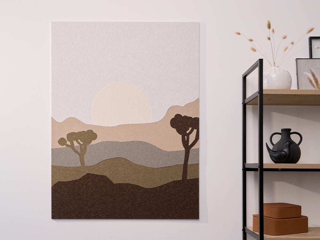 Straight shot of Joshua Tree felt design