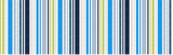Vertical stripes in blue, green, navy, gray, and white repeating pattern.
