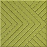 Kiwi 9mm Engraved Converge felt sample with chevron grooves