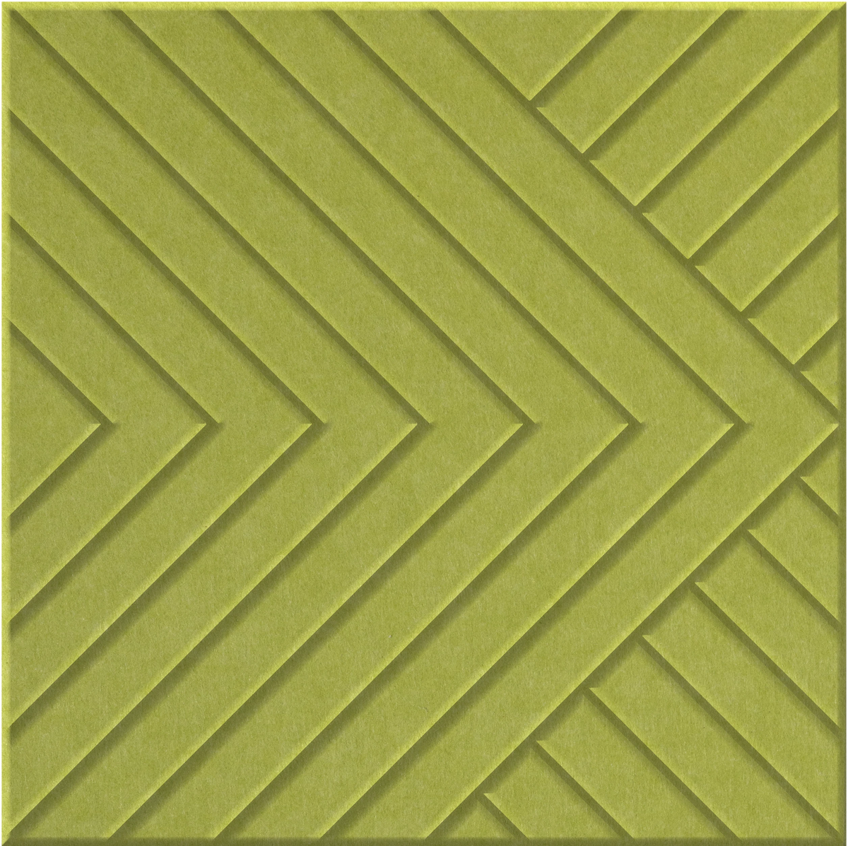 Kiwi 9mm Engraved Converge felt sample with chevron grooves