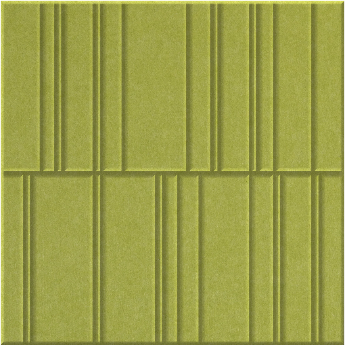 Kiwi 9mm Engraved Offset felt sample with staggered vertical grooves