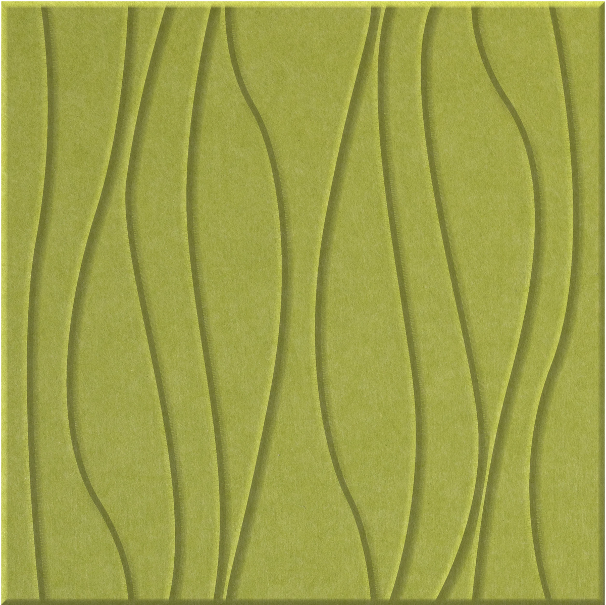 Kiwi 9mm Engraved River felt sample with wavy vertical grooves