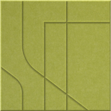 Kiwi 9mm Engraved Subway felt sample with offset stepped line grooves