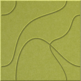 Kiwi 9mm Engraved Topo felt sample with flowing topographic line grooves