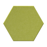 A single hexagonal tile with a textured matte finish in a muted olive green color, shown against a plain white background.