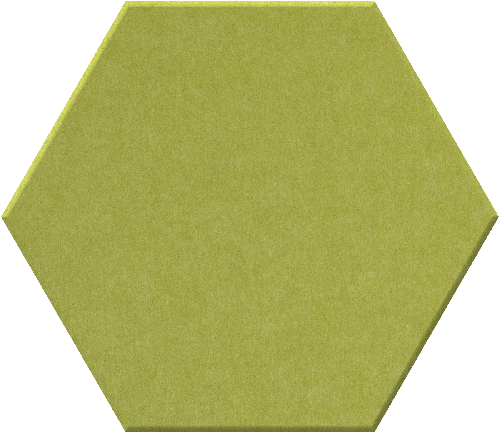 Chartreuse green hexagonal tile with matte finish.