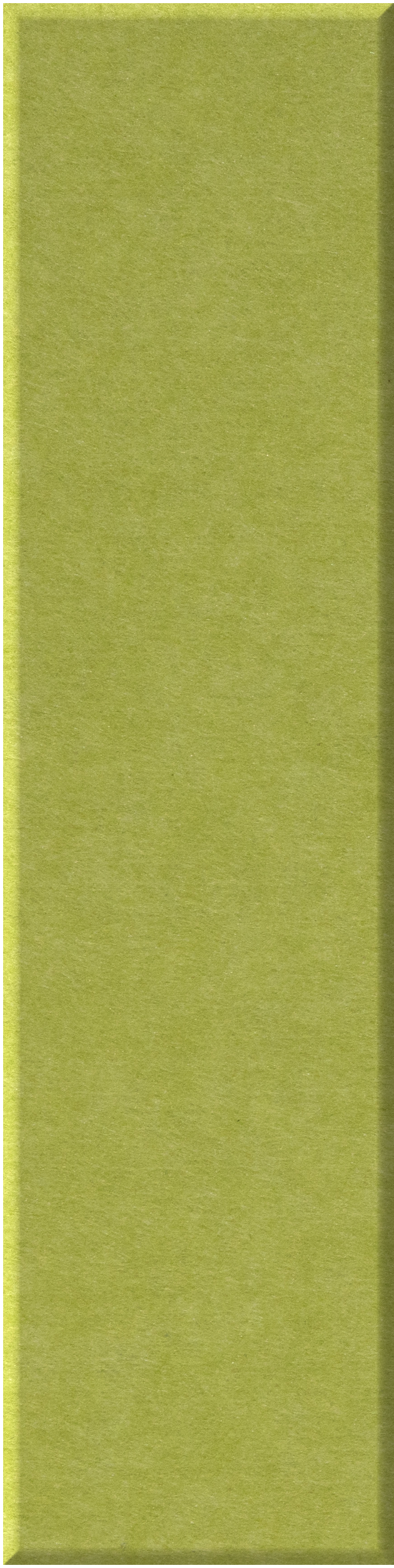 Vertical lime green shiplap tile with textured surface and subtle shadow edges.