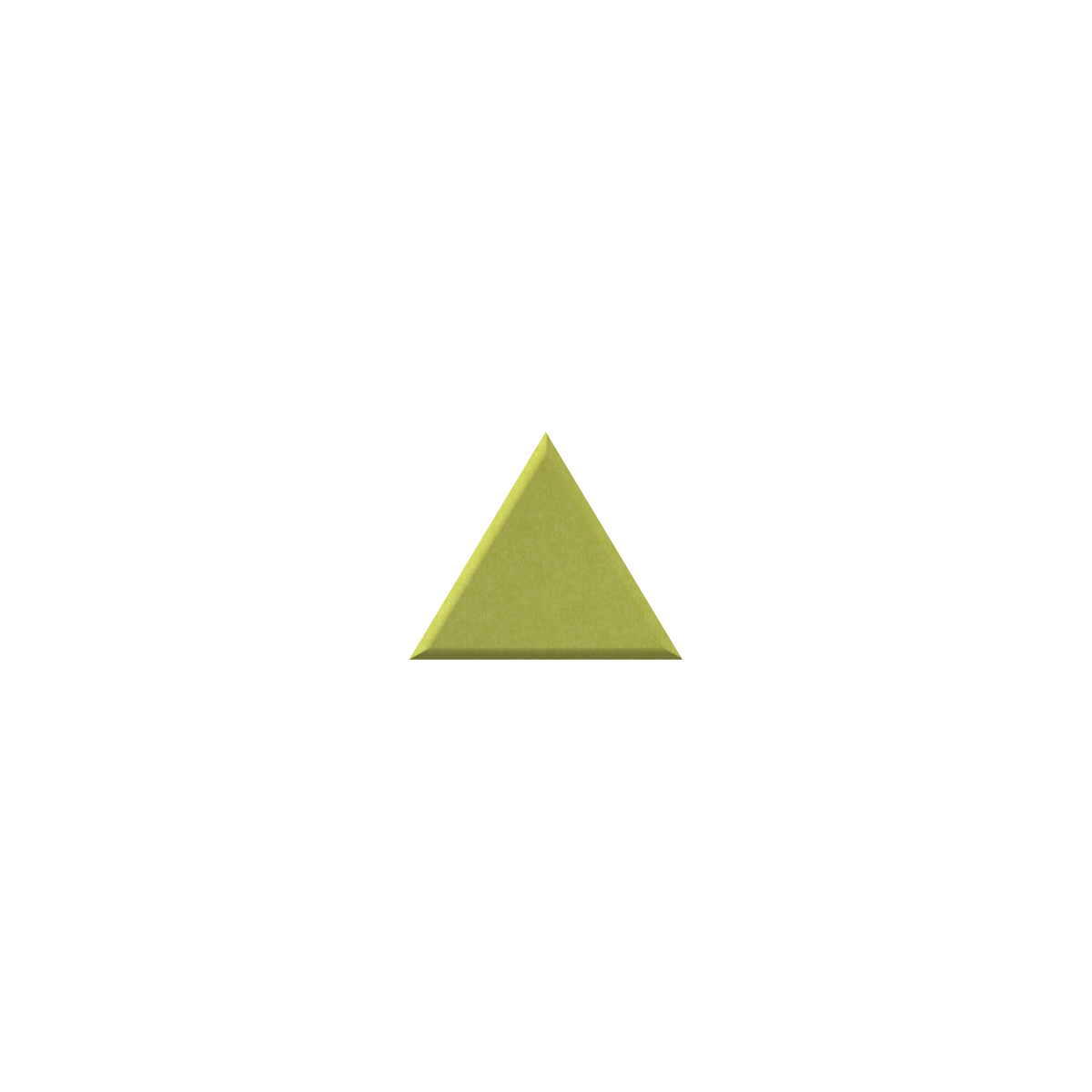 Green triangle on a white background.