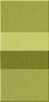 Four stacked rectangular tiles in varying shades of green and yellow with textured surfaces.