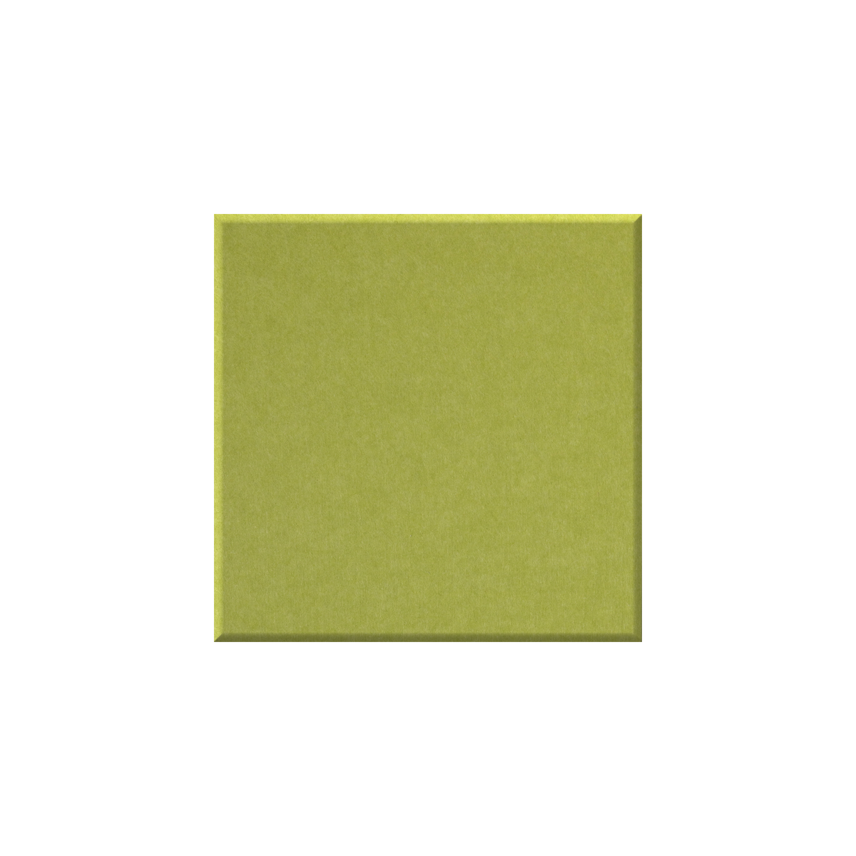 A square swatch of textured olive green material centered on a plain white background.