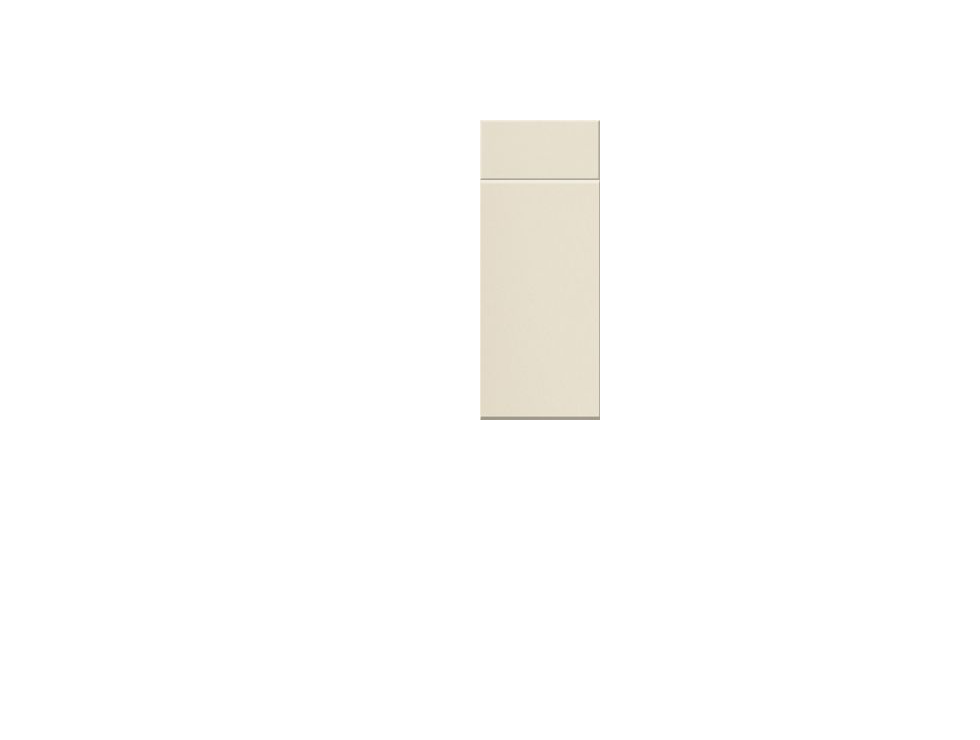 Beige rectangular panel with small halflap section at top and larger halflap section below.