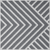 Grey sound absorbing felt tile with intersecting diagonal chevron design