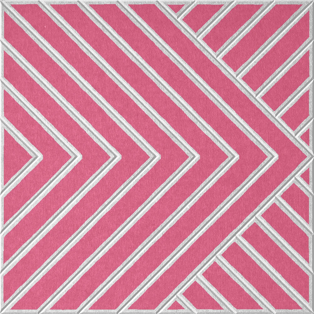 18mm Layered Engraved Converge felt sample in Hot Pink