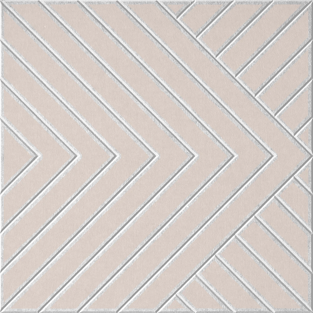 18mm Layered Engraved Converge felt sample in Ivory