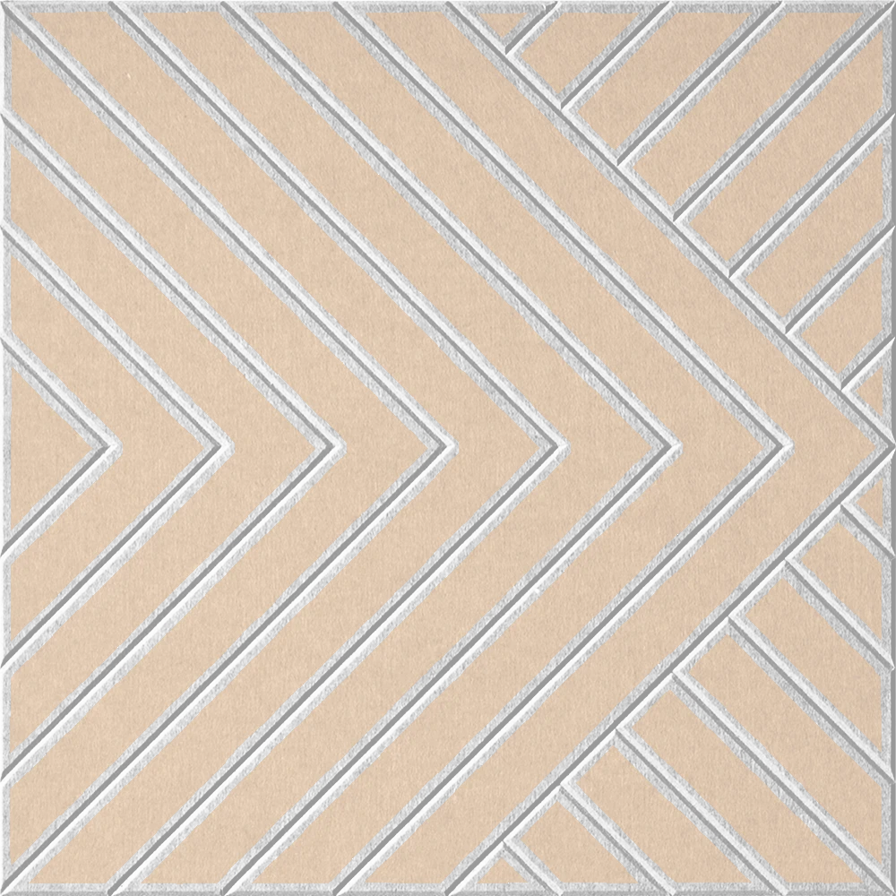 18mm Layered Engraved Converge felt sample in Porcelain