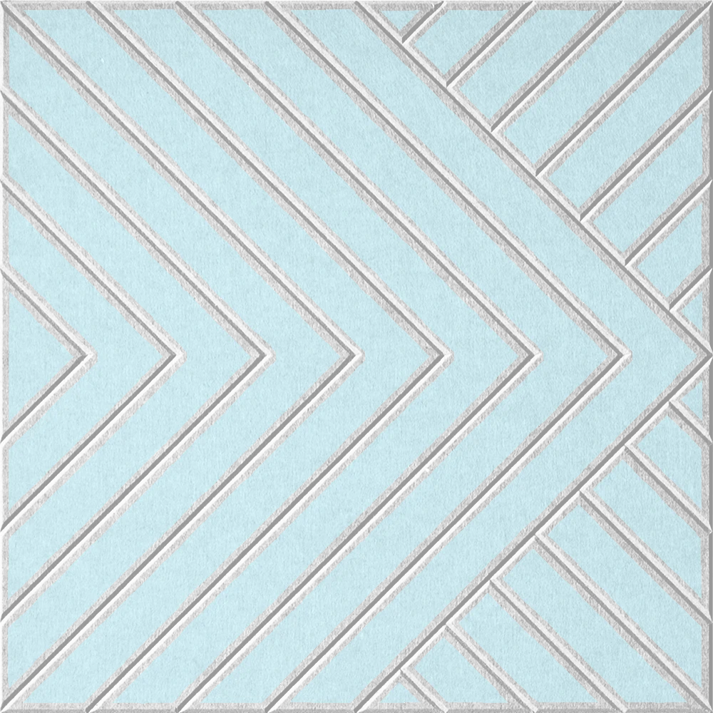 18mm Layered Engraved Converge felt sample in Powder Blue
