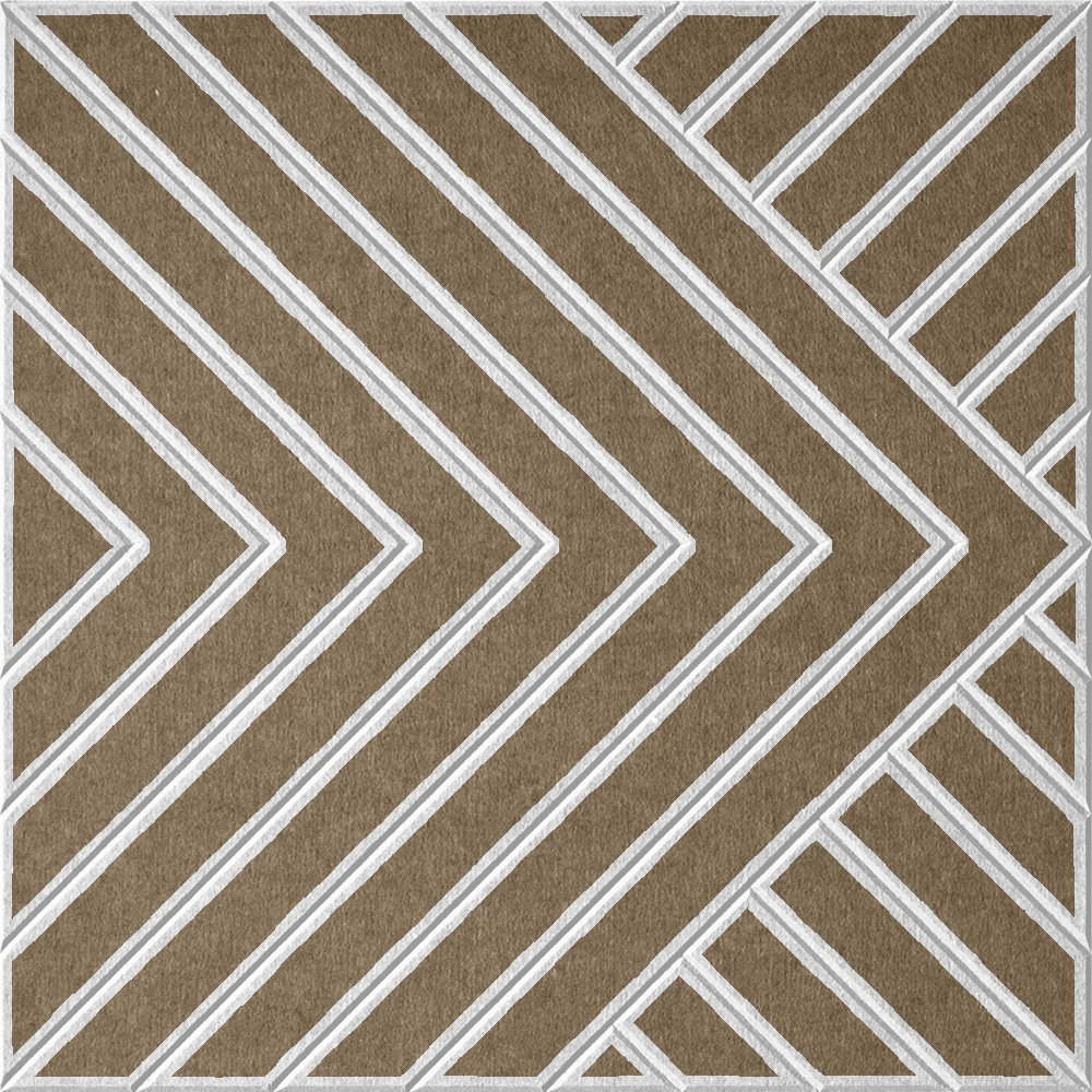 18mm Layered Engraved Converge felt sample in Timber