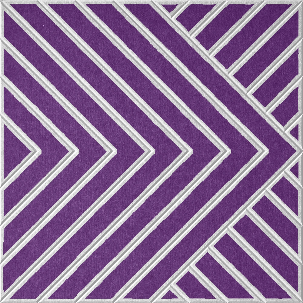 18mm Layered Engraved Converge felt sample in Lavender
