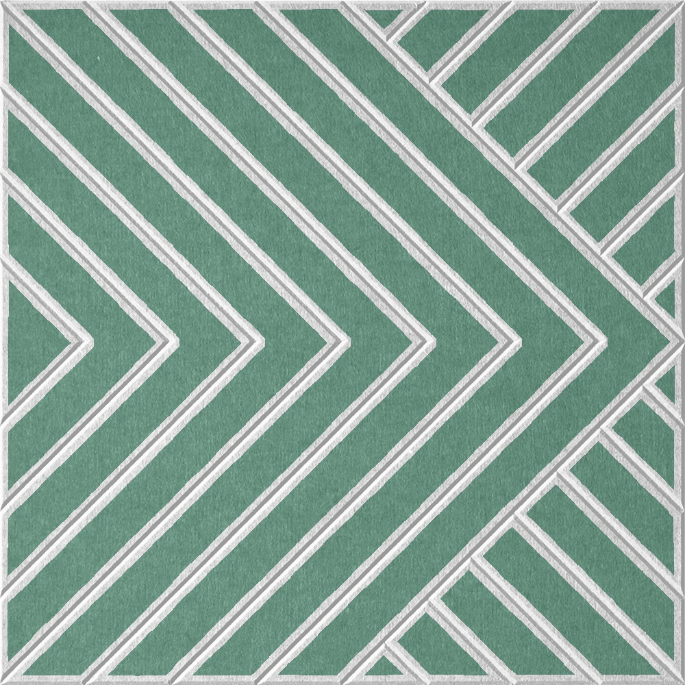 18mm Layered Engraved Converge felt sample in Mint