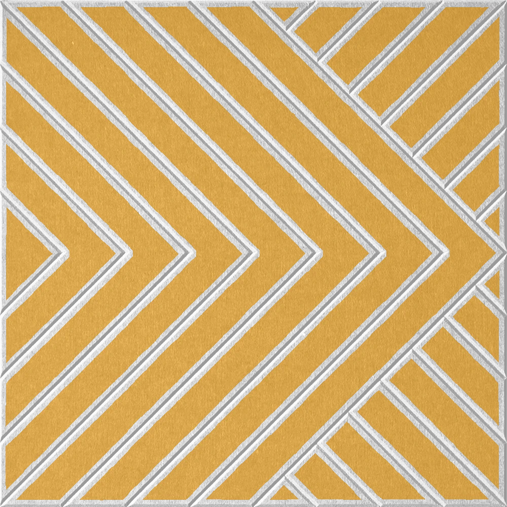 18mm Layered Engraved Converge felt sample in Mustard