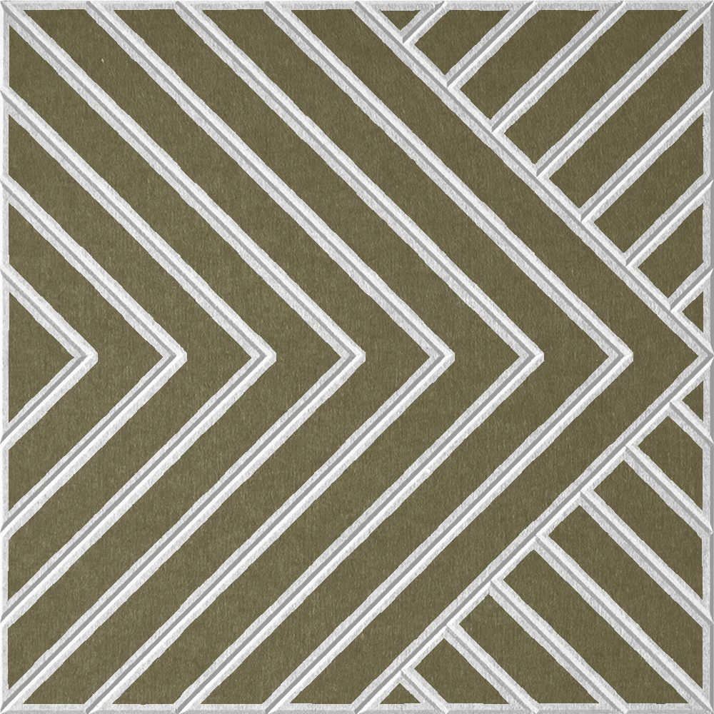 18mm Layered Engraved Converge felt sample in Olive