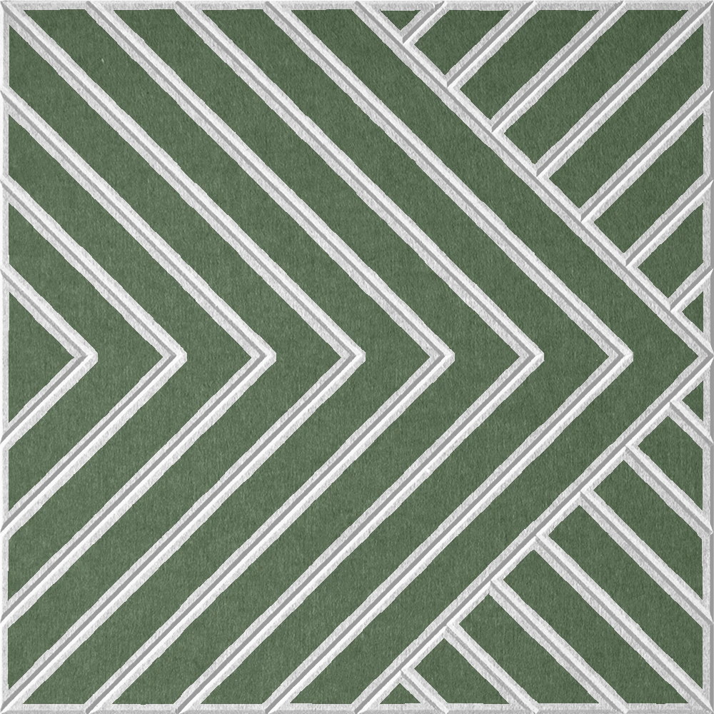 18mm Layered Engraved Converge felt sample in Palm