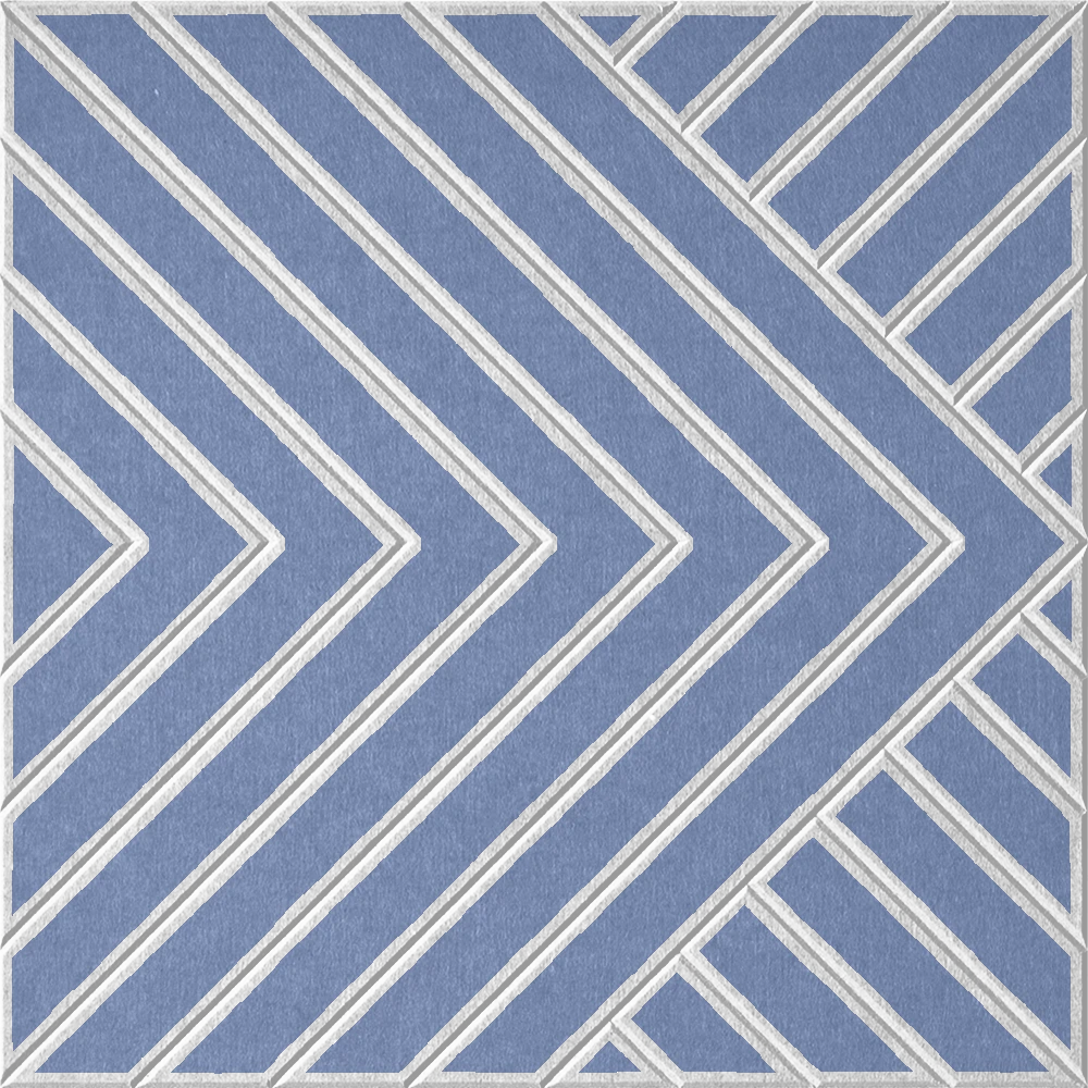 18mm Layered Engraved Converge felt sample in Periwinkle