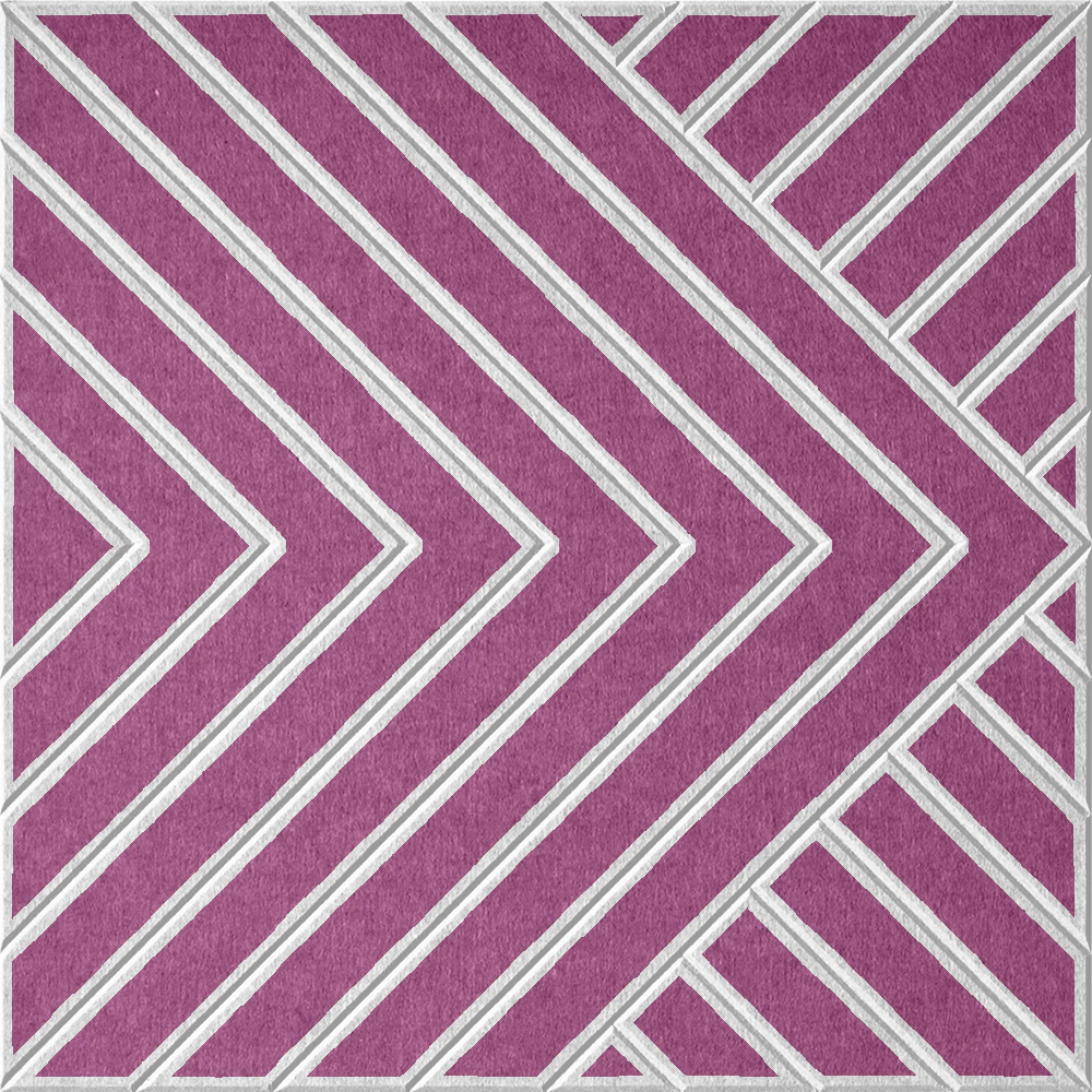 18mm Layered Engraved Converge felt sample in Plum