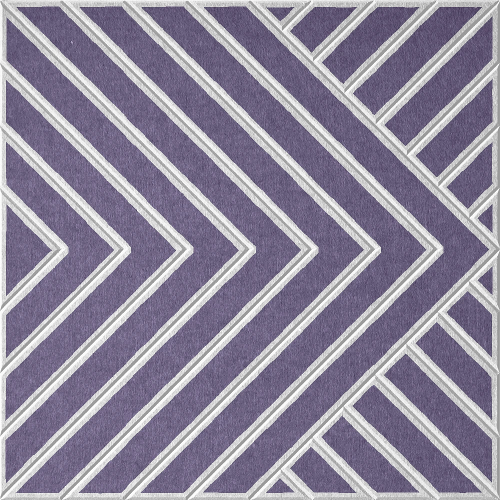 18mm Layered Engraved Converge felt sample in Wisteria