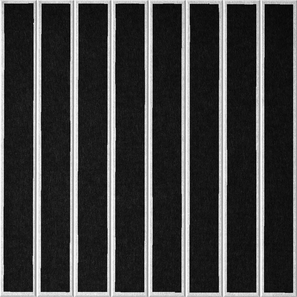 18mm Layered Engraved Lg Parallel felt sample in Ebony